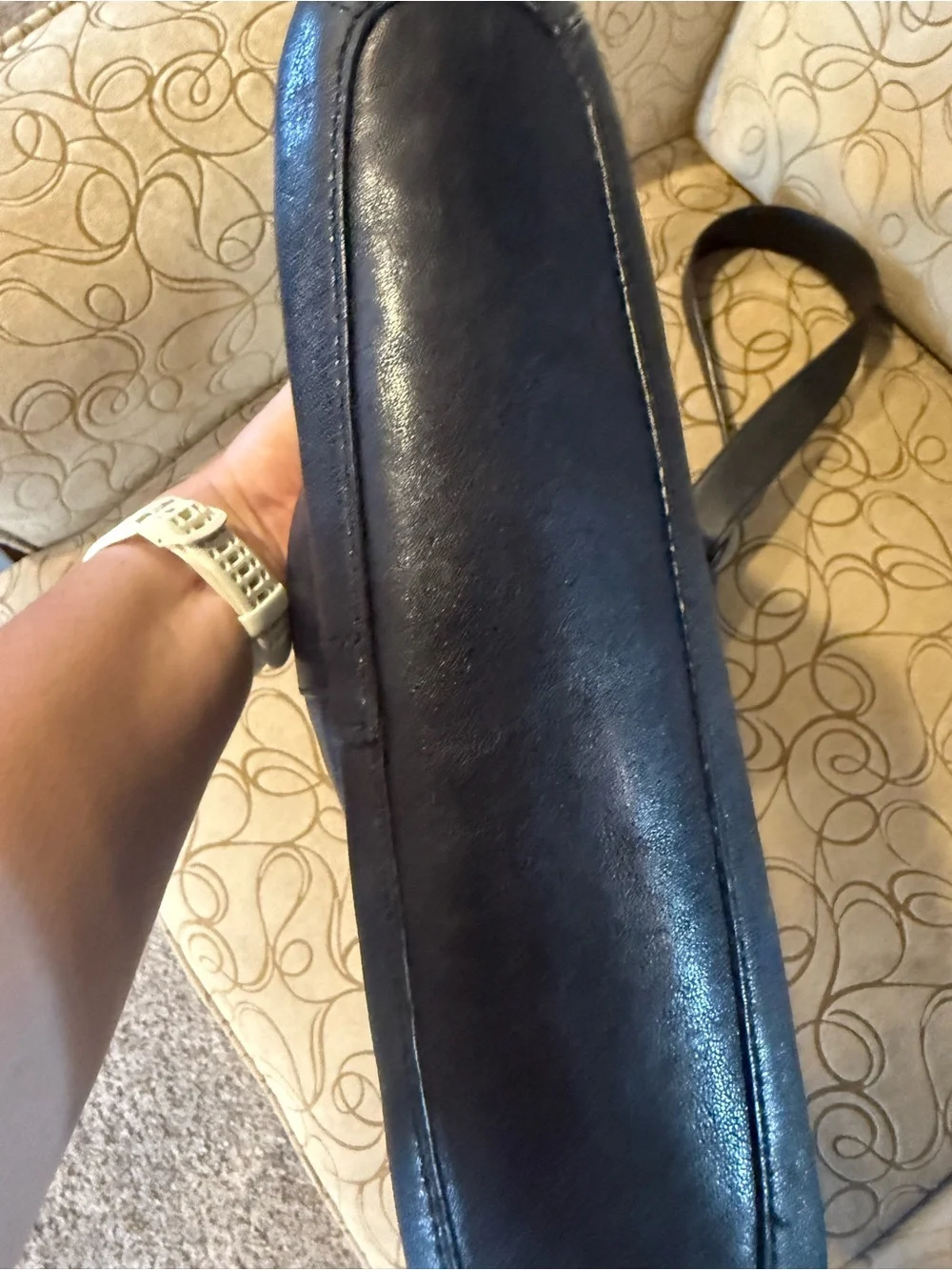 Coach 9326 Black Leather Shoulder Crossbody Bag Classic Minimalist Vintage